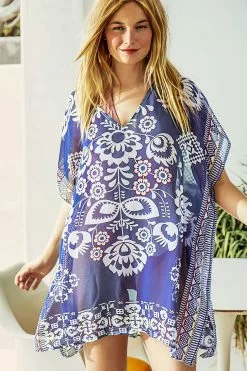 Cupshe Navy blue Floral Print Cover Up -Deals Cupshe Store 3 2cf97c7b 3ad1 45c2 b9aa 2f85e38cb900