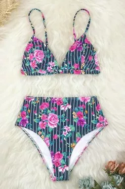 Cupshe Floral and Striped High Waisted Bikini 13 Cupshe Floral and Striped High Waisted Bikini -Deals Cupshe Store 3 3284f7a5 0bee 49db 944d a4e842e956b7
