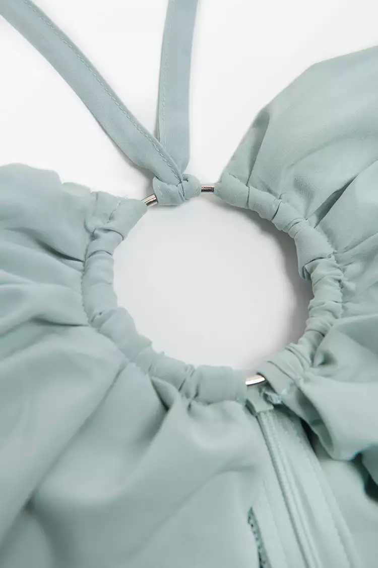 Cupshe Oakleigh Green O-ring Halter Tea Length Dress 5 Cupshe Oakleigh Green O-ring Halter Tea Length Dress - Image 5