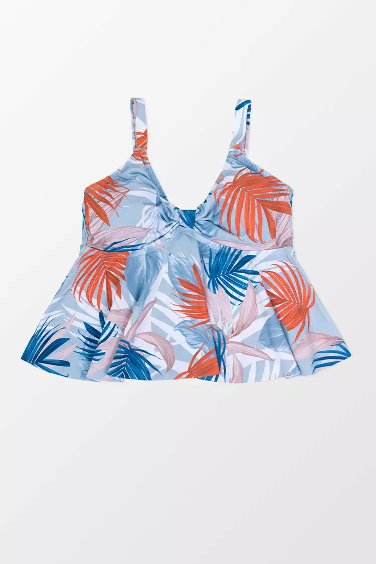 Cupshe Myra Ruffle Hem Plus Size Tankini Top 3 Cupshe Myra Ruffle Hem Plus Size Tankini Top - Image 3