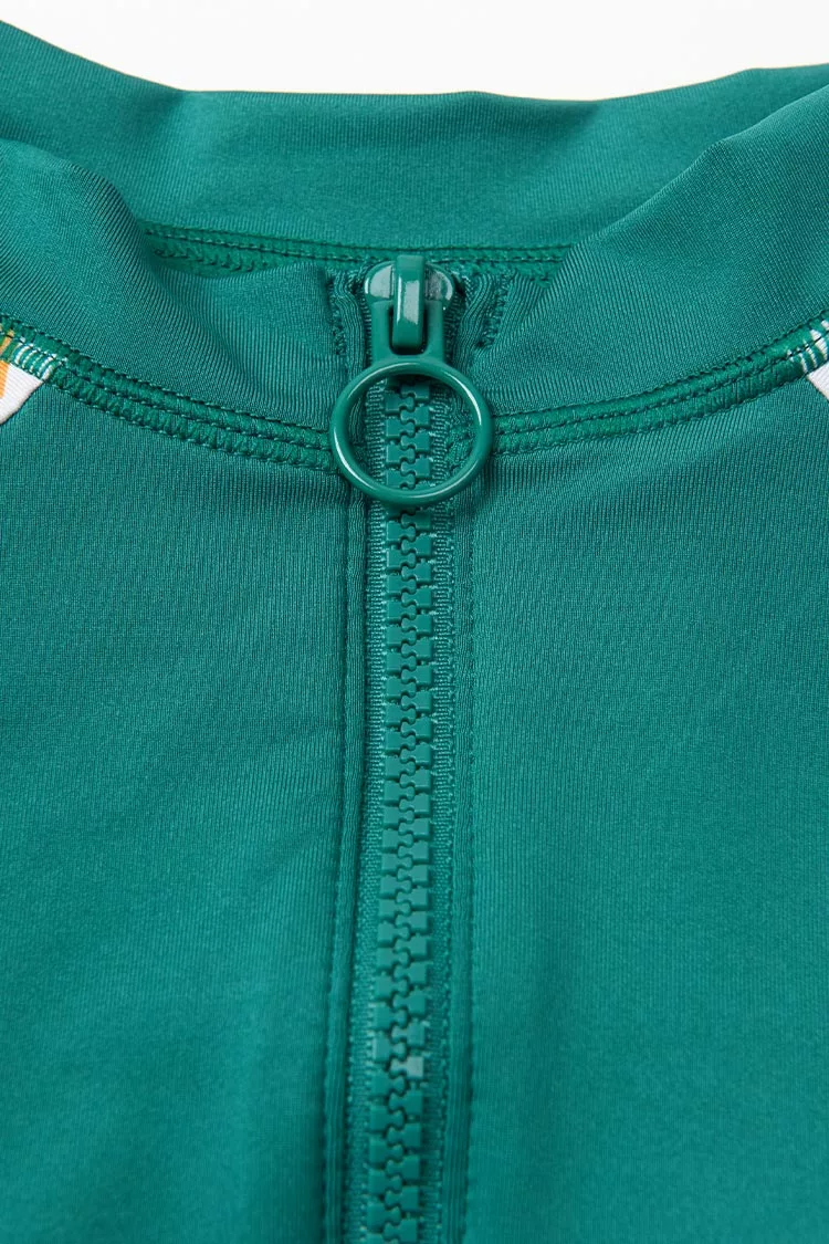 Cupshe Egypt Hawaiian Print Front Zipper Long Sleeve Tankini 5 Cupshe Egypt Hawaiian Print Front Zipper Long Sleeve Tankini - Image 5