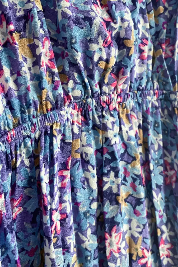 Cupshe Blue Floral Open Back Short Dress 7 Cupshe Blue Floral Open Back Short Dress - Image 7