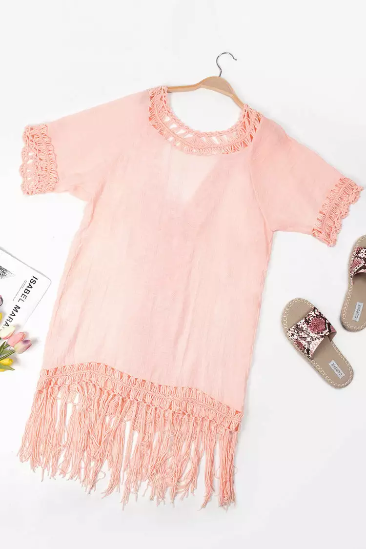 Cupshe Flamenco Front Open Tassel Crochet Kimono 5 Cupshe Flamenco Front Open Tassel Crochet Kimono - Image 5
