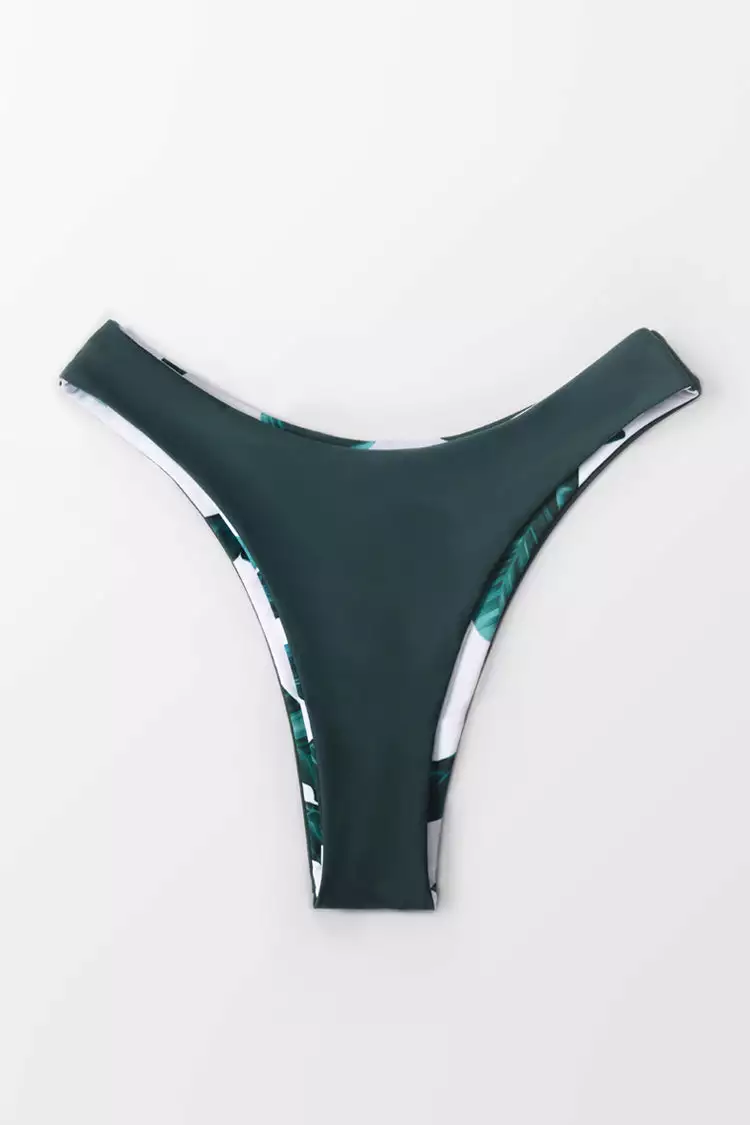 Cupshe Leafy Reversible High Cut Bikini Bottom 8 Cupshe Leafy Reversible High Cut Bikini Bottom - Image 8