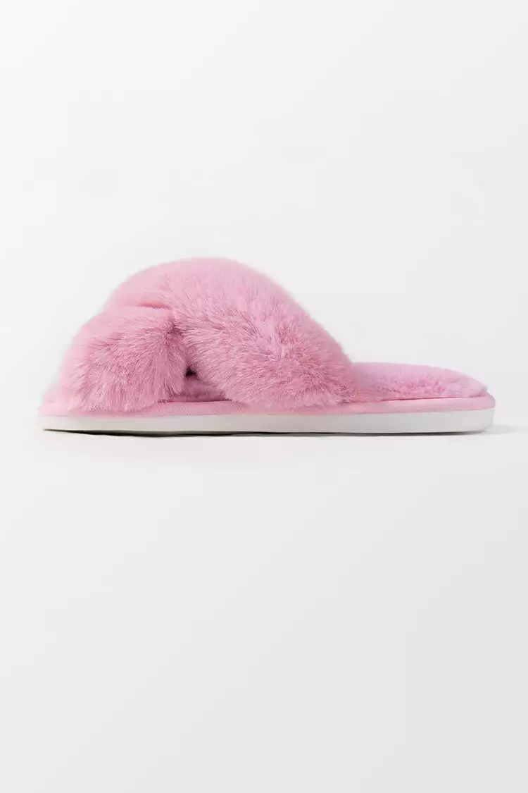 Cupshe Karter Pink Cross Strap Slippers 3 Cupshe Karter Pink Cross Strap Slippers - Image 3