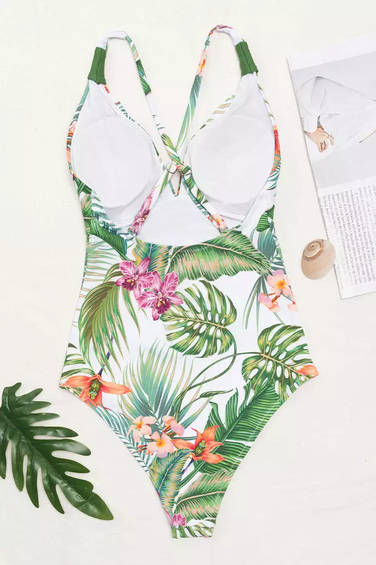Cupshe Esme Tropical Crisscross One Piece Swimsuit 3 Cupshe Esme Tropical Crisscross One Piece Swimsuit - Image 3