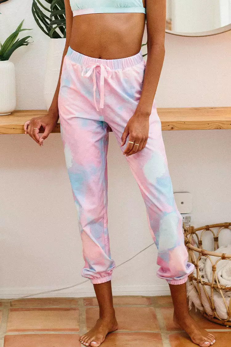 Cupshe Verano Tie Dye Drawstring Waist Sweatpants 3 Cupshe Verano Tie Dye Drawstring Waist Sweatpants - Image 3