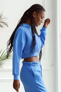 Cupshe Barcelona Royal Blue Ruched Crop Hoodie -Deals Cupshe Store 3 4 38b1fe02 f096 4418 aa60 4d5b7c89e99a