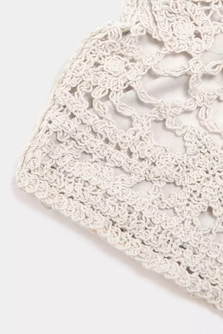 Cupshe Jenny Boho Scoop Crochet Romper 5 Cupshe Jenny Boho Scoop Crochet Romper - Image 5