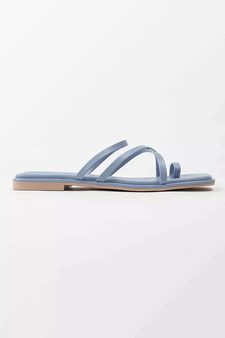 Cupshe Cabana Party Blue Strappy Thong Sandals 3 Cupshe Cabana Party Blue Strappy Thong Sandals - Image 3