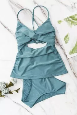 Cupshe Shangrila Solids Wrap Front Tankini & Midrise Hipster Bottom Set 5 Cupshe Shangrila Solids Wrap Front Tankini & Midrise Hipster Bottom Set -Deals Cupshe Store 3 502daf93 781d 4d73 93d9 32ec2000e6b3