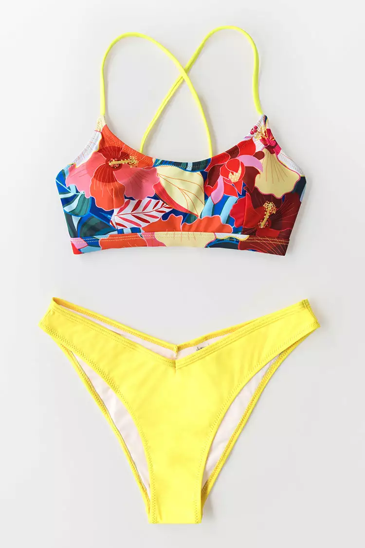 Cupshe Bright Floral Print Bikini 3 Cupshe Bright Floral Print Bikini - Image 3