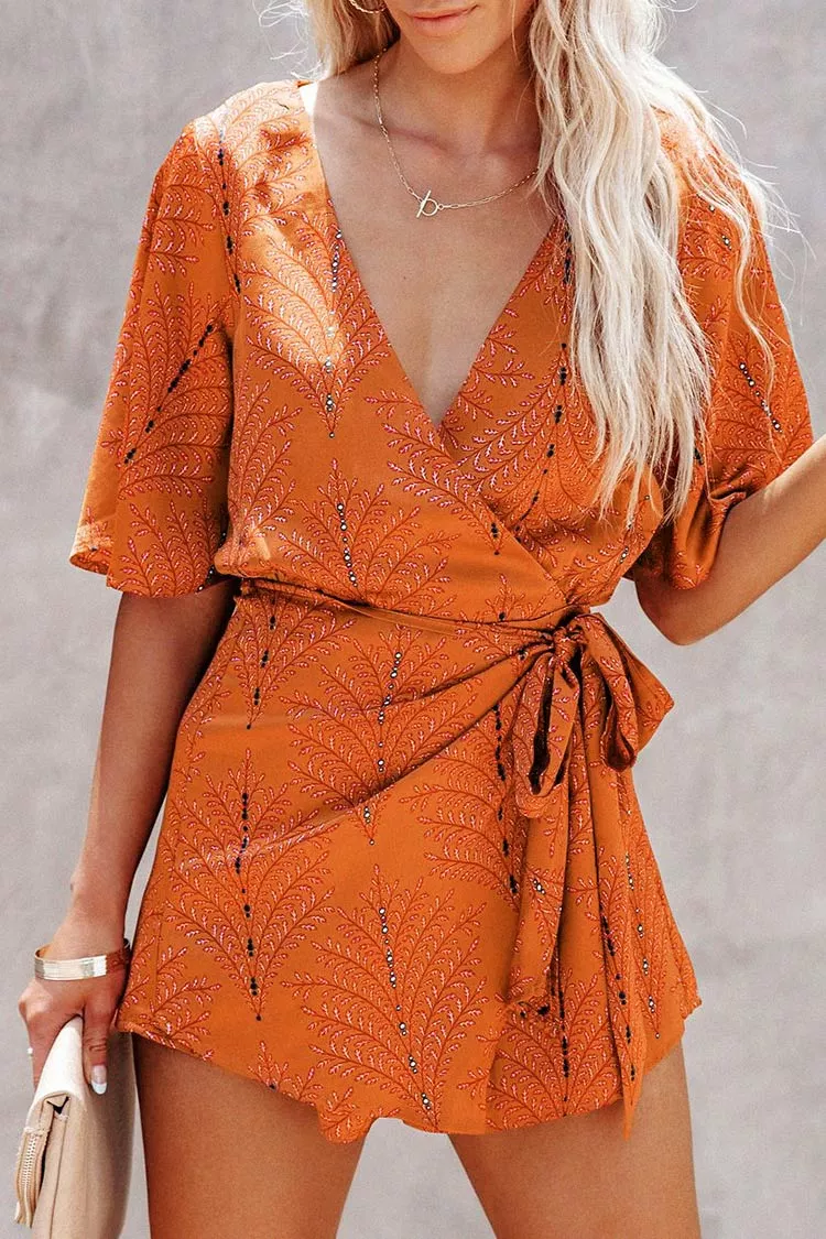 Cupshe Annamarie Plunge Tie Waist Romper 3 Cupshe Annamarie Plunge Tie Waist Romper - Image 3