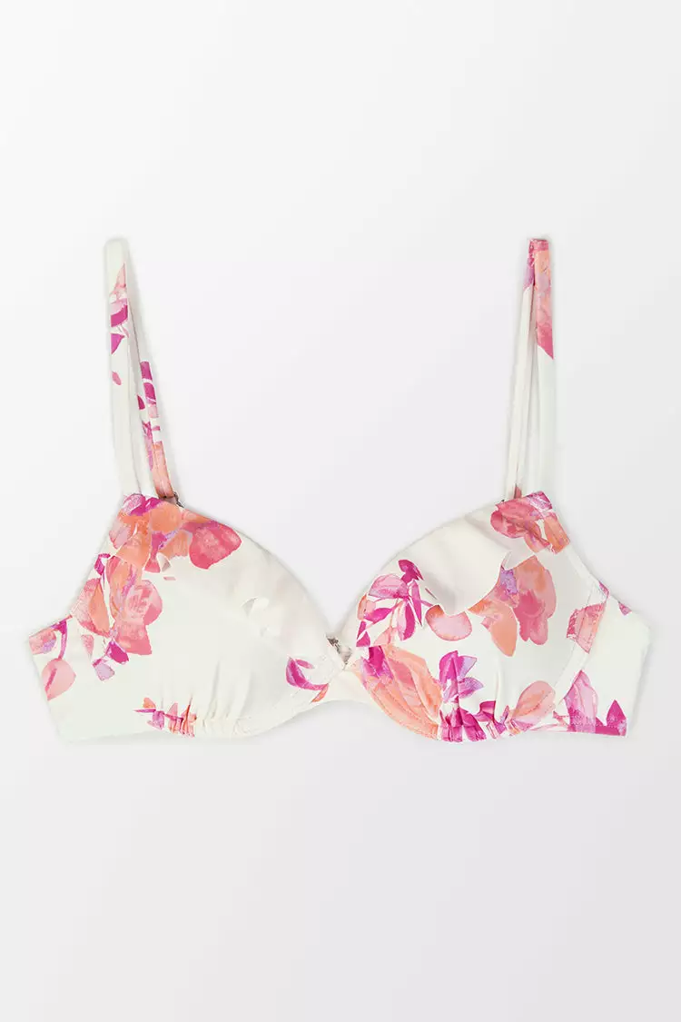 Cupshe Adriana Floral Back Hook Ruffle Bikini Top 3 Cupshe Adriana Floral Back Hook Ruffle Bikini Top - Image 3
