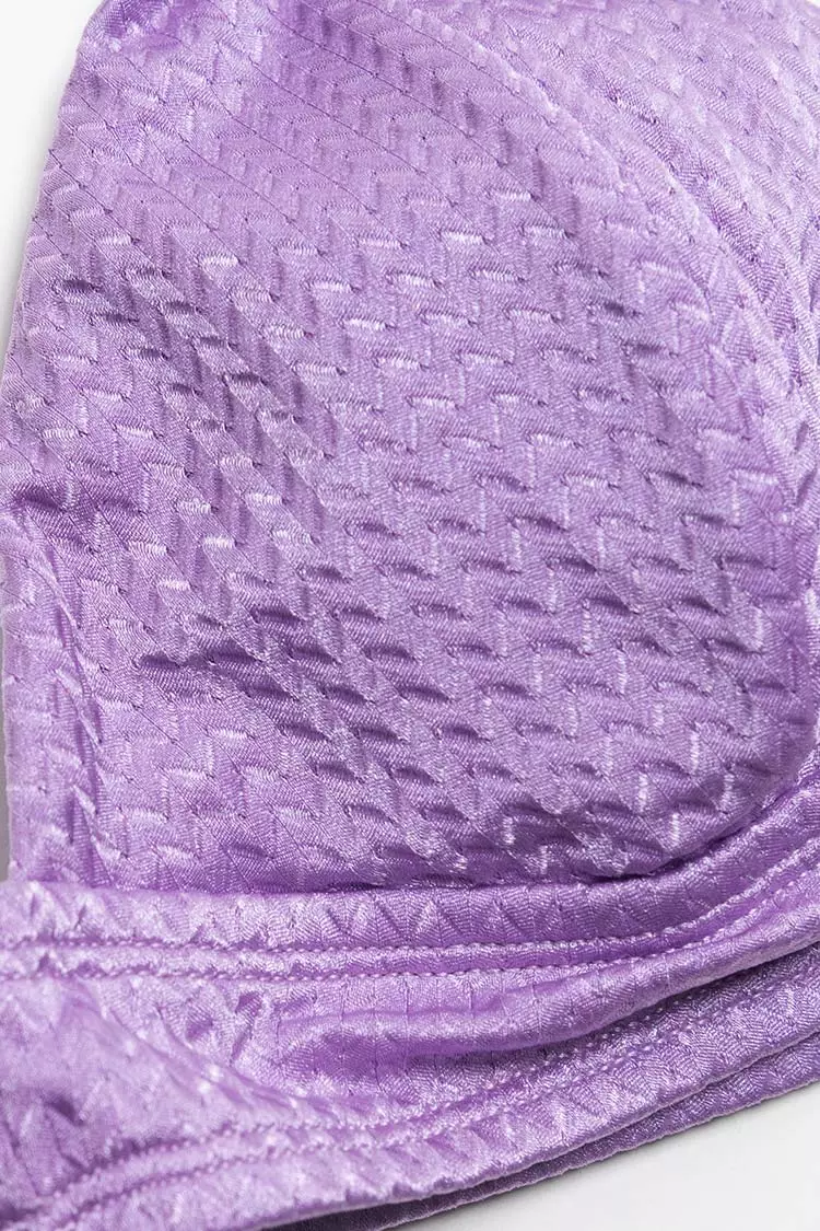 Cupshe Amiya Purple V-neck Criss Cross High Waisted Bikini 3 Cupshe Amiya Purple V-neck Criss Cross High Waisted Bikini - Image 3