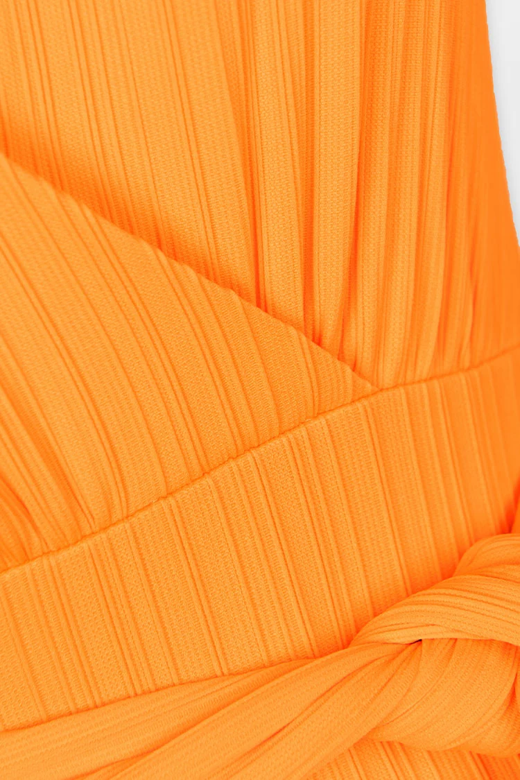 Cupshe Retro Rib Surplice Sash Belt One Piece Swimsuit 5 Cupshe Retro Rib Surplice Sash Belt One Piece Swimsuit - Image 5