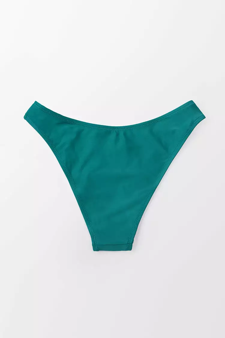 Cupshe Teal Low Waisted Mid Cut Bikini Bottom 4 Cupshe Teal Low Waisted Mid Cut Bikini Bottom - Image 4