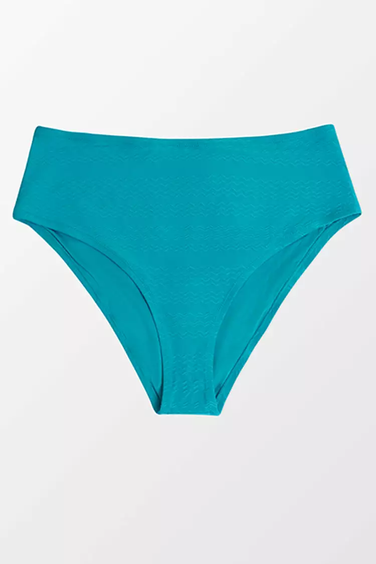 Cupshe Ainhoa Teal High Waisted Plus Size Bikini Bottom 3 Cupshe Ainhoa Teal High Waisted Plus Size Bikini Bottom - Image 3