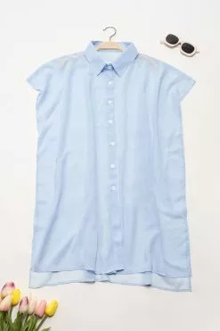 Cupshe Ashtyn Blue Sheer Button-up Shirt Kimono -Deals Cupshe Store 3 6bbe4f43 88dc 4dc4 bb79 ab3126b4bab6
