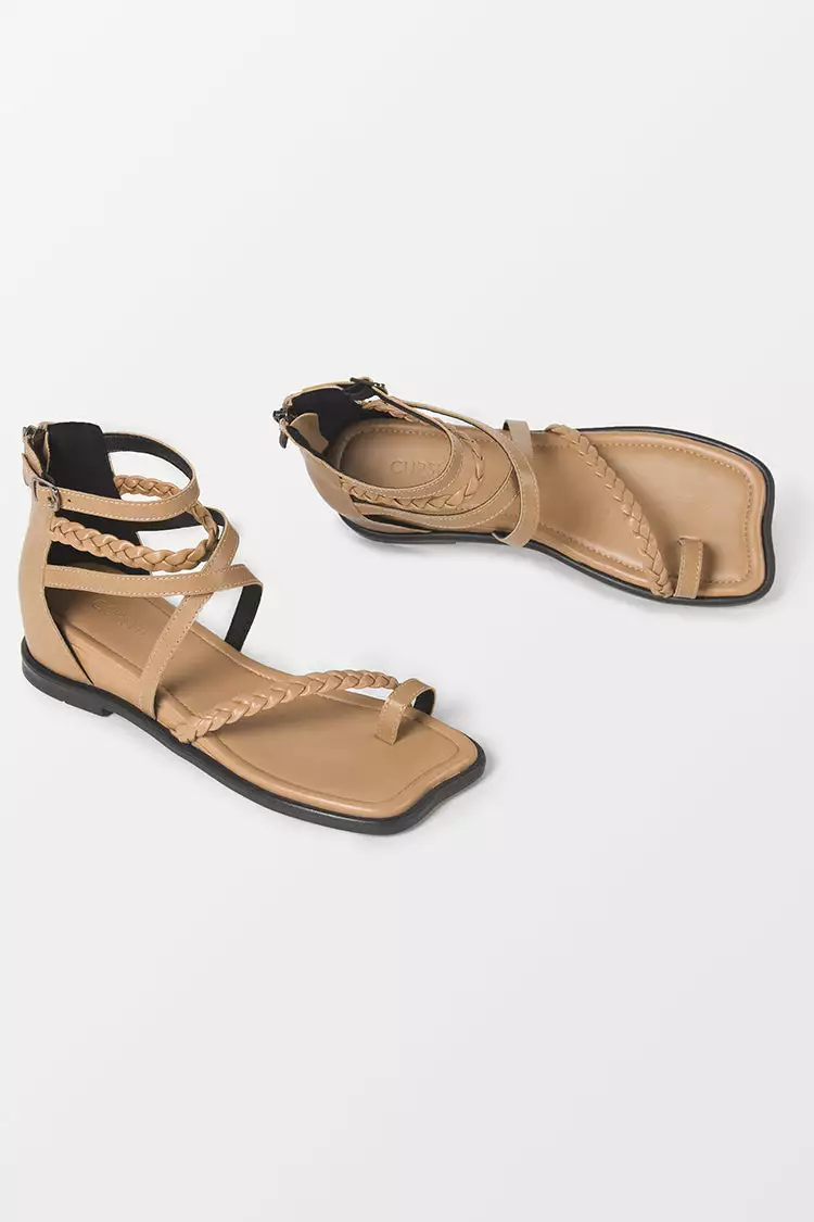 Cupshe Ambrosia Brown Open Toe Flat Sandals 3 Cupshe Ambrosia Brown Open Toe Flat Sandals - Image 3
