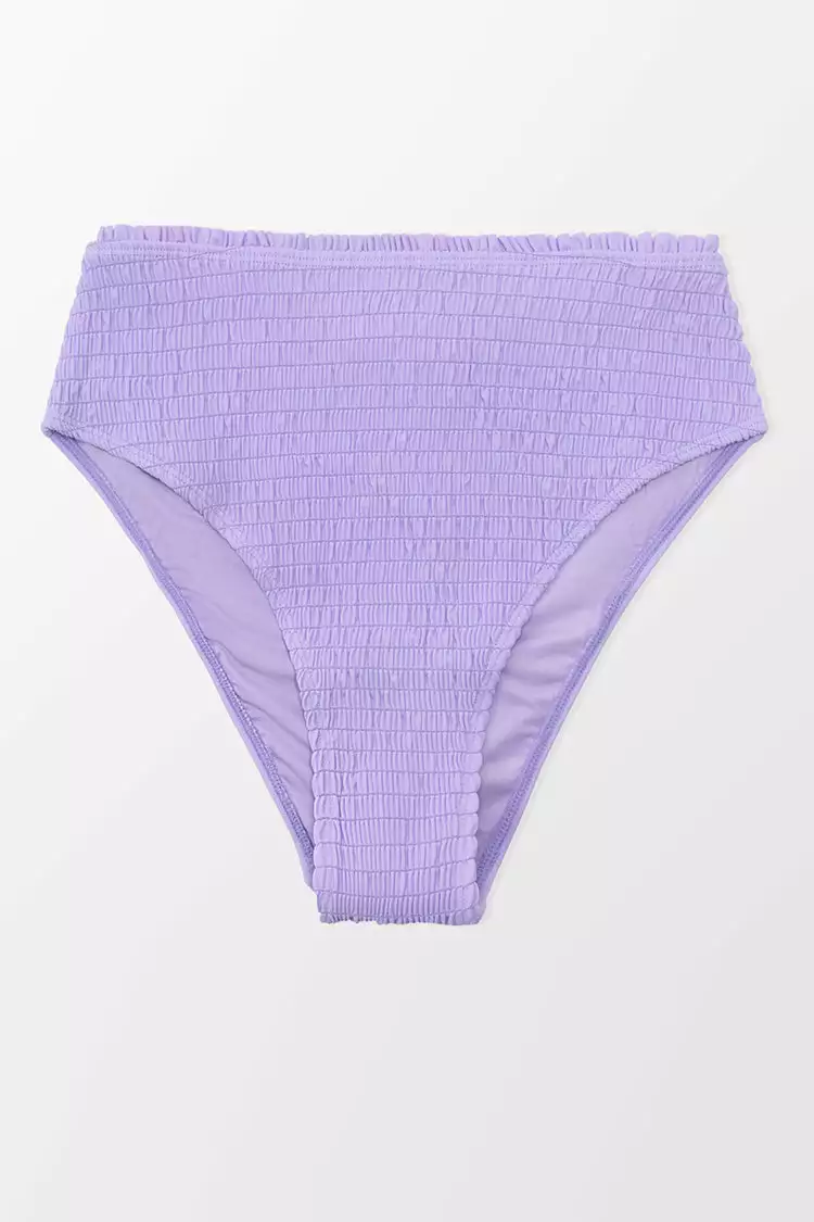 Cupshe Allyssa High Waisted Smocked Frill Bikini Bottom 3 Cupshe Allyssa High Waisted Smocked Frill Bikini Bottom - Image 3