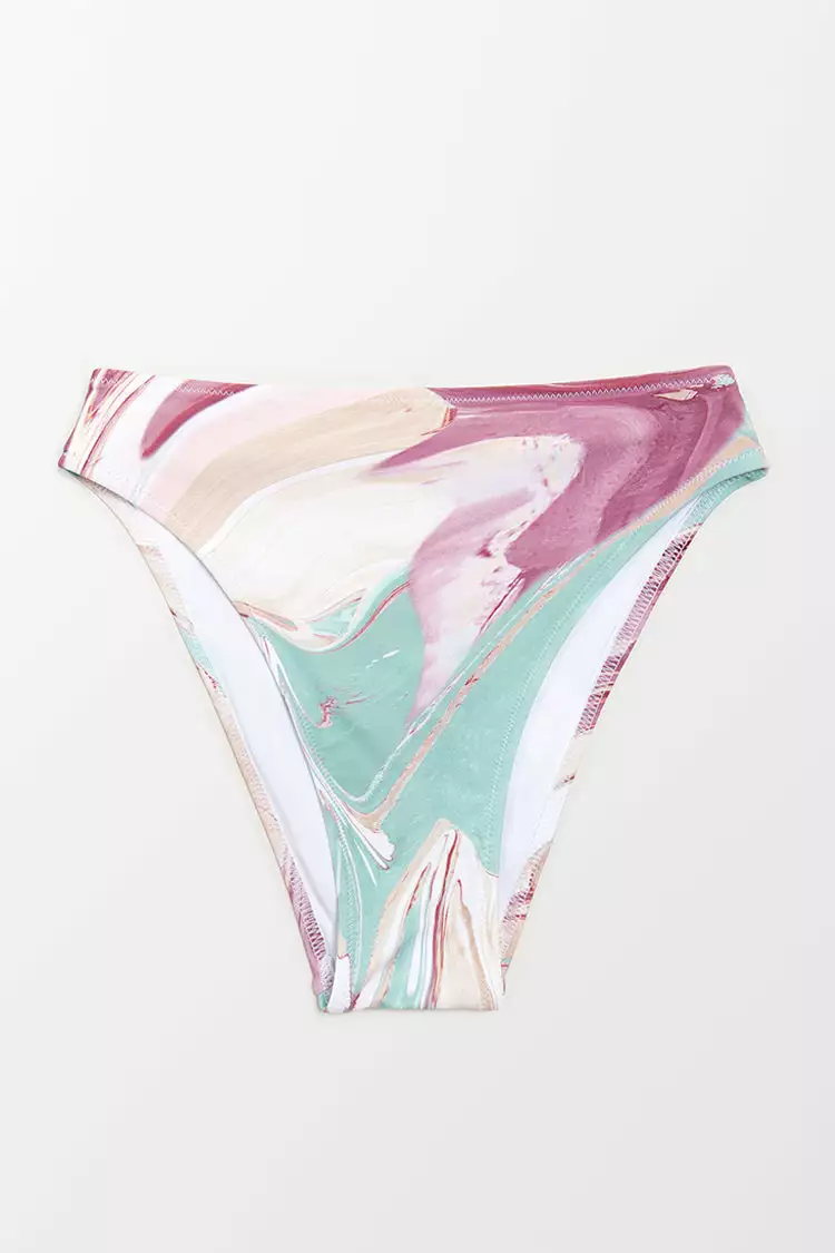 Cupshe Marbled Swirl Cheeky High Leg High Waist Bikini Bottom 3 Cupshe Marbled Swirl Cheeky High Leg High Waist Bikini Bottom - Image 3