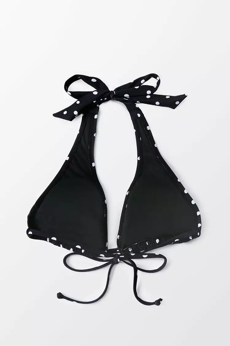 Cupshe Polka Dot Halter Bikini top 4 Cupshe Polka Dot Halter Bikini top - Image 4