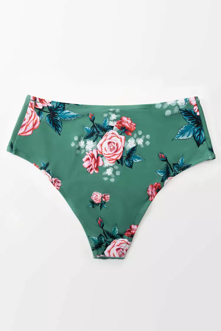Cupshe Bree Floral High Waisted Plus Size Bikini Bottom 5 Cupshe Bree Floral High Waisted Plus Size Bikini Bottom - Image 5