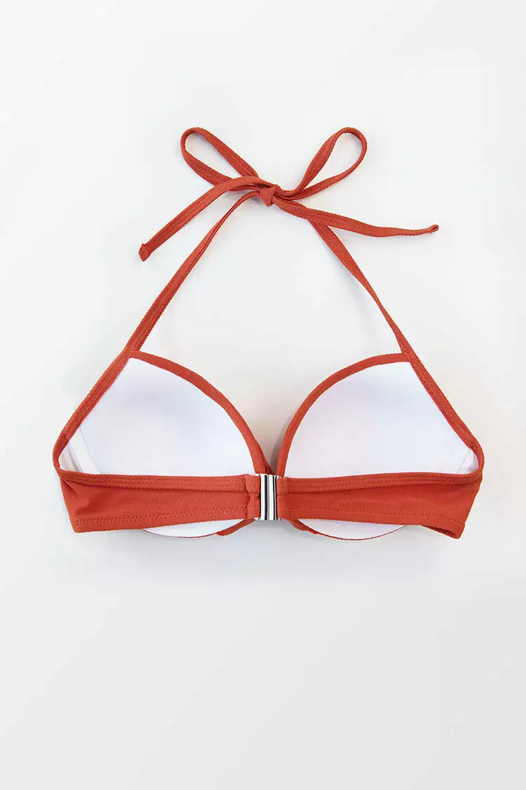 Cupshe Orange Twist Halter Bikini Top 4 Cupshe Orange Twist Halter Bikini Top - Image 4