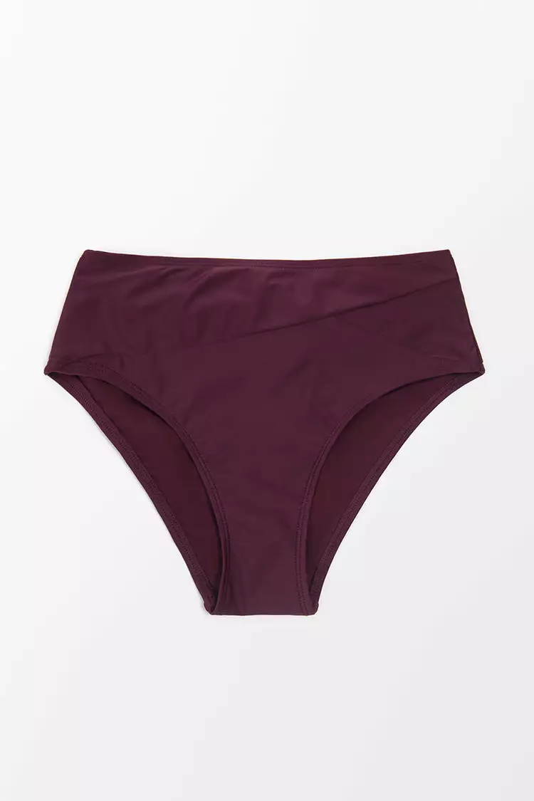 Cupshe Shangrila Solids Folded High Waist Bikini Bottom 3 Cupshe Shangrila Solids Folded High Waist Bikini Bottom - Image 3