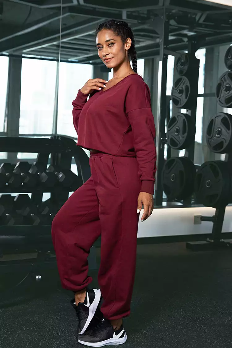 Cupshe Love Potion Off-shoulder Crop Long Sleeve Sweatshirt 6 Cupshe Love Potion Off-shoulder Crop Long Sleeve Sweatshirt - Image 6