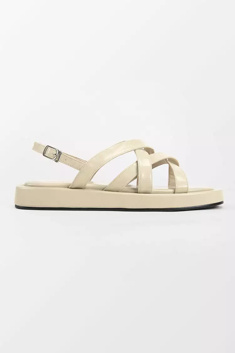 Cupshe Vineyards Crisscross Strap Ankle Buckle Sandals 3 Cupshe Vineyards Crisscross Strap Ankle Buckle Sandals - Image 3