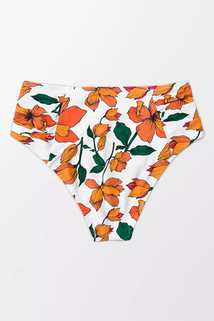 Cupshe Zoe Floral High Waisted Plus Size Bikini Bottom 4 Cupshe Zoe Floral High Waisted Plus Size Bikini Bottom - Image 4