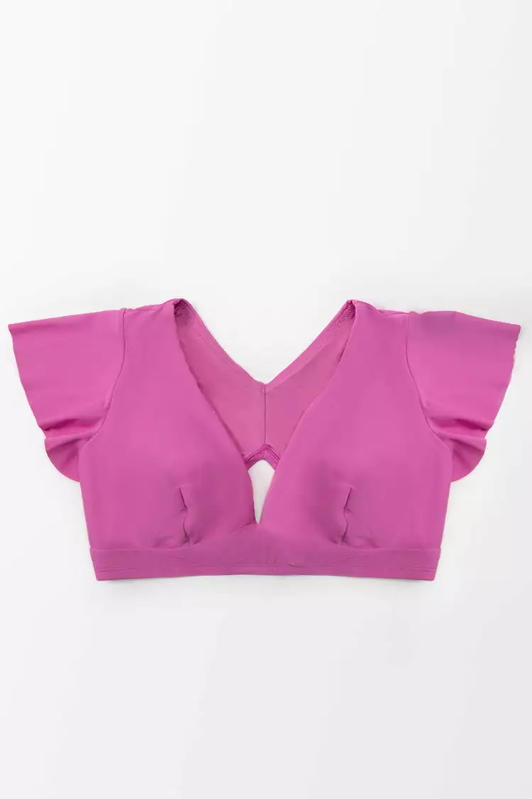 Cupshe Tinley Ruffle Sleeve Plus Size Bikini Top 3 Cupshe Tinley Ruffle Sleeve Plus Size Bikini Top - Image 3