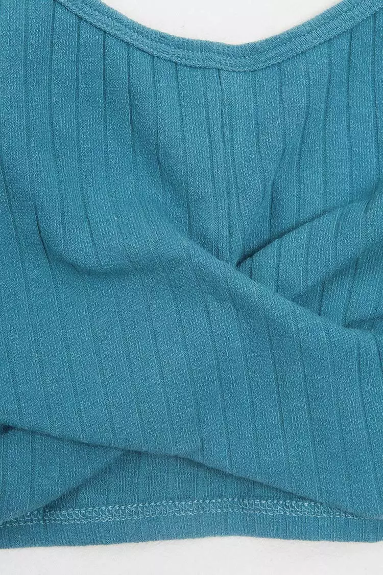 Cupshe Palm Crisscross U-neck Sports Bra 3 Cupshe Palm Crisscross U-neck Sports Bra - Image 3