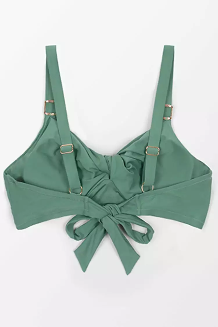 Cupshe Braylee Green Twist Plus Size Bikini Top 4 Cupshe Braylee Green Twist Plus Size Bikini Top - Image 4