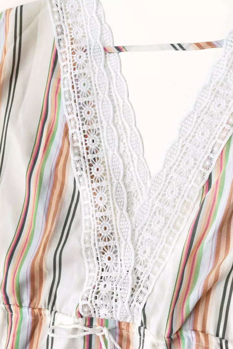 Cupshe Amirah Striped Crochet Trim Cover Up 5 Cupshe Amirah Striped Crochet Trim Cover Up - Image 5