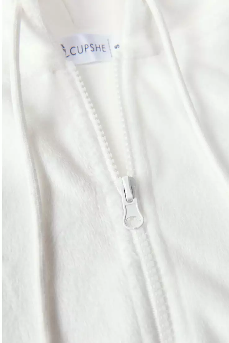 Cupshe Coffee Run Zipper Front Drawstring Hoodie 7 Cupshe Coffee Run Zipper Front Drawstring Hoodie - Image 7