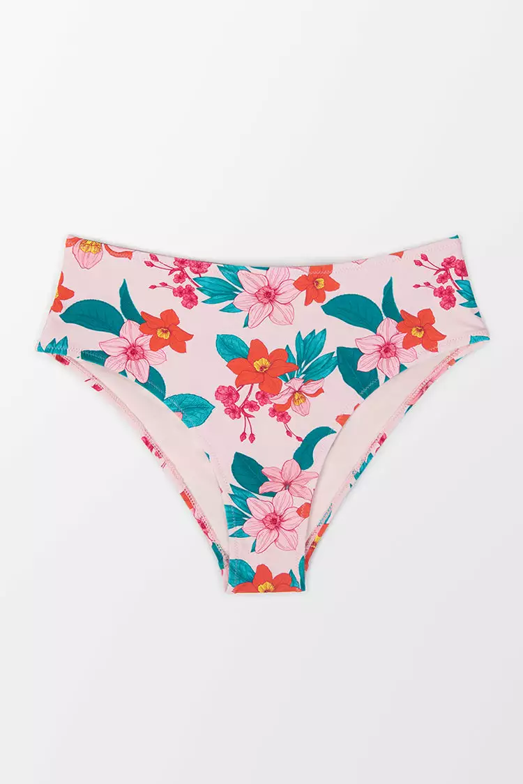 Cupshe Dayana Floral Mid Waisted Bikini Bottom 3 Cupshe Dayana Floral Mid Waisted Bikini Bottom - Image 3