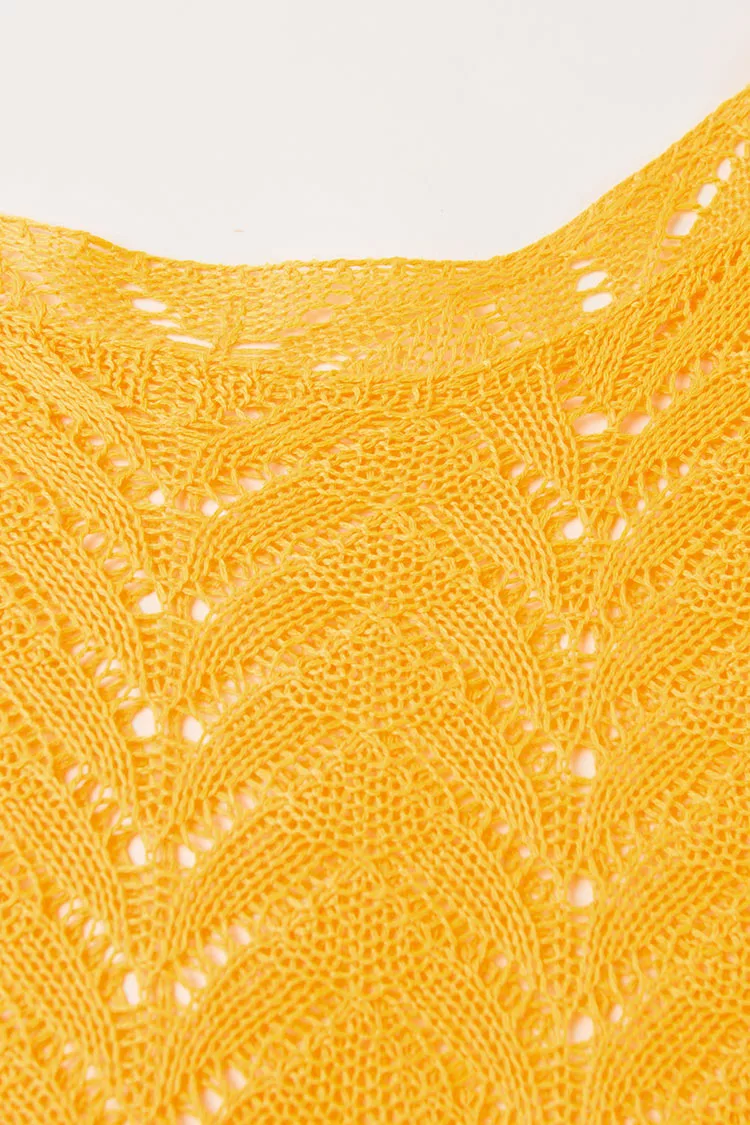 Cupshe Yellowstone Crochet Split Side Cover Up 3 Cupshe Yellowstone Crochet Split Side Cover Up - Image 3