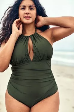 Cupshe Olive Halter Plus Size One Piece Swimsuit 5 Cupshe Olive Halter Plus Size One Piece Swimsuit -Deals Cupshe Store 3 b131918d 8caa 4d97 aabd 4e14ec03ea82