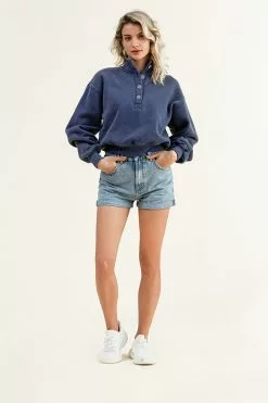 Cupshe Martina Button-Collar Cropped Navy Sweatshirt 6 Cupshe Martina Button-Collar Cropped Navy Sweatshirt -Deals Cupshe Store 3 b33f95e0 6d40 414c 804a d30fdbf30b25