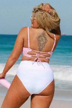 Cupshe Macaron Sky Molded Twist Front Bandeau and High Waist Plus Size Bikini Set -Deals Cupshe Store 3 b635e75c f27f 42de bcd1 71f8418476c6