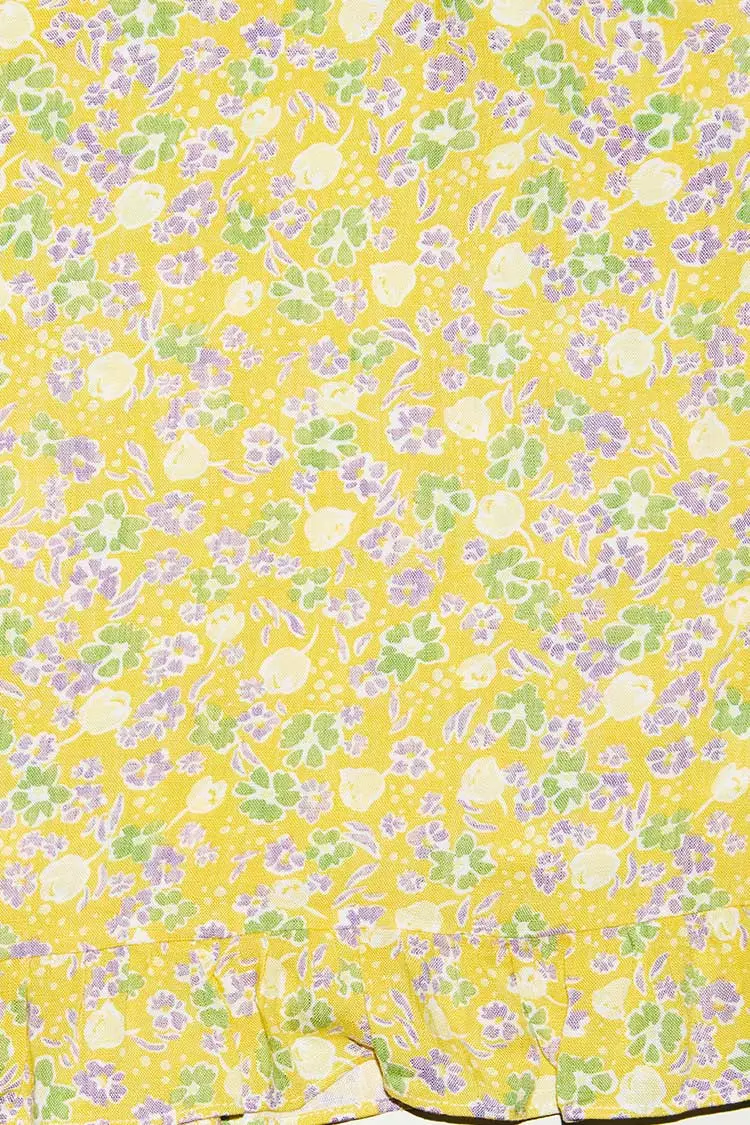 Cupshe Alianna Yellow Ditsy Puff Sleeve Dress 5 Cupshe Alianna Yellow Ditsy Puff Sleeve Dress - Image 5