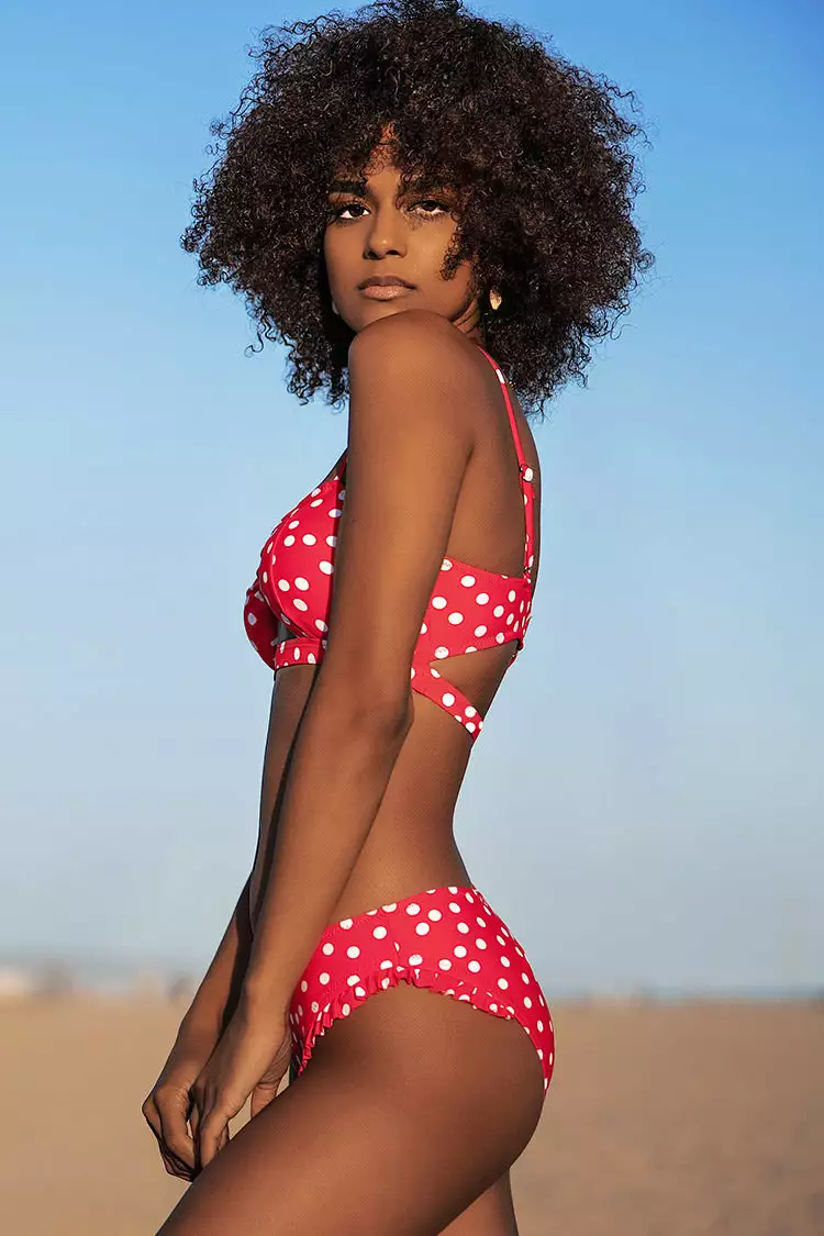 Cupshe Red Polka Dot Cutout Bikini 5 Cupshe Red Polka Dot Cutout Bikini - Image 5