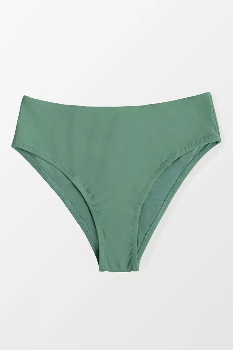 Cupshe Myra Green Mid Waisted Bikini Bottom 3 Cupshe Myra Green Mid Waisted Bikini Bottom - Image 3