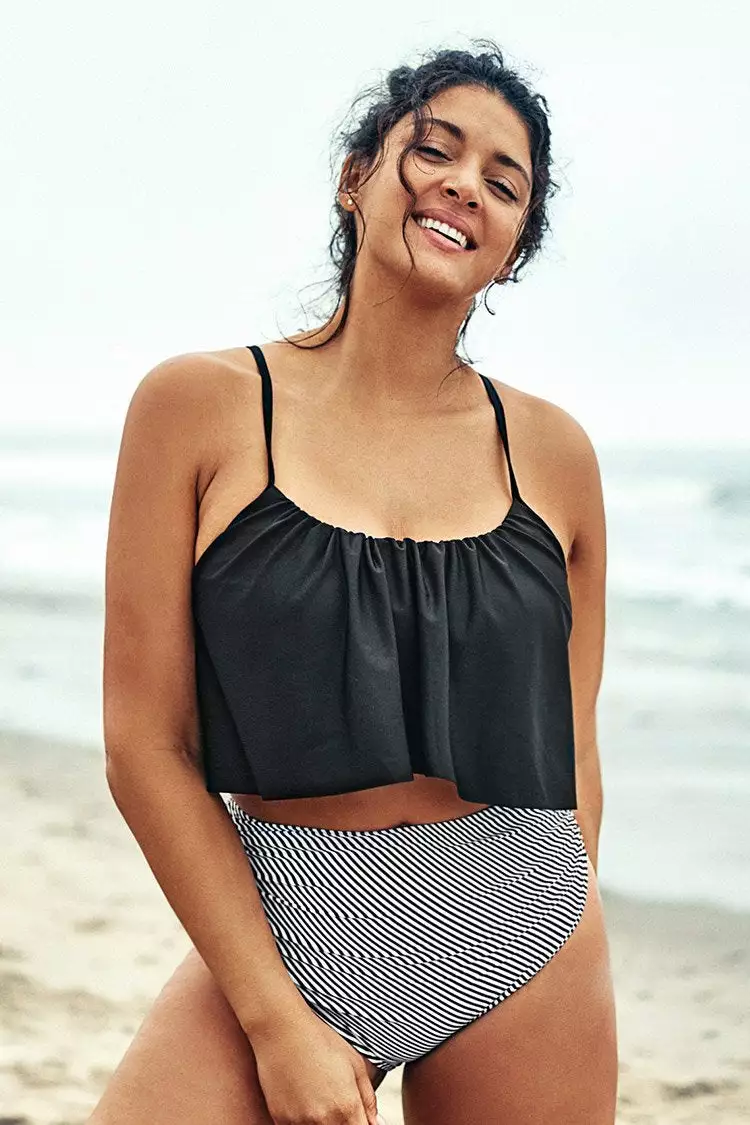 Cupshe Ruffle Plus Size Bikini With High Waisted Bottom 3 Cupshe Ruffle Plus Size Bikini With High Waisted Bottom - Image 3