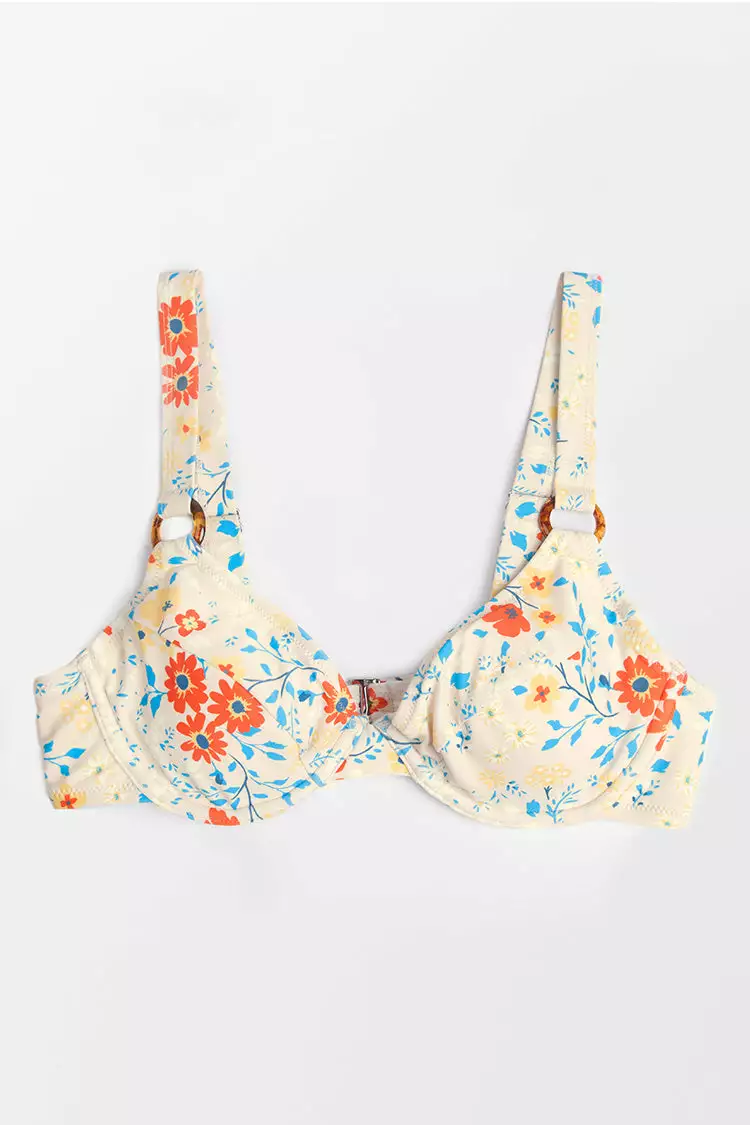 Cupshe Hayden Floral Underwire O-ring Bikini Top 3 Cupshe Hayden Floral Underwire O-ring Bikini Top - Image 3