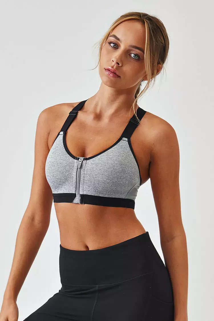 Cupshe The Perfect One Front Zipper Criss Cross Sports Bra 3 Cupshe The Perfect One Front Zipper Criss Cross Sports Bra - Image 3