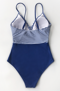 Cupshe Blue and Stripe One Piece Swimsuit 5 Cupshe Blue and Stripe One Piece Swimsuit -Deals Cupshe Store 3 be05b120 3202 4980 930c b9819639e05d